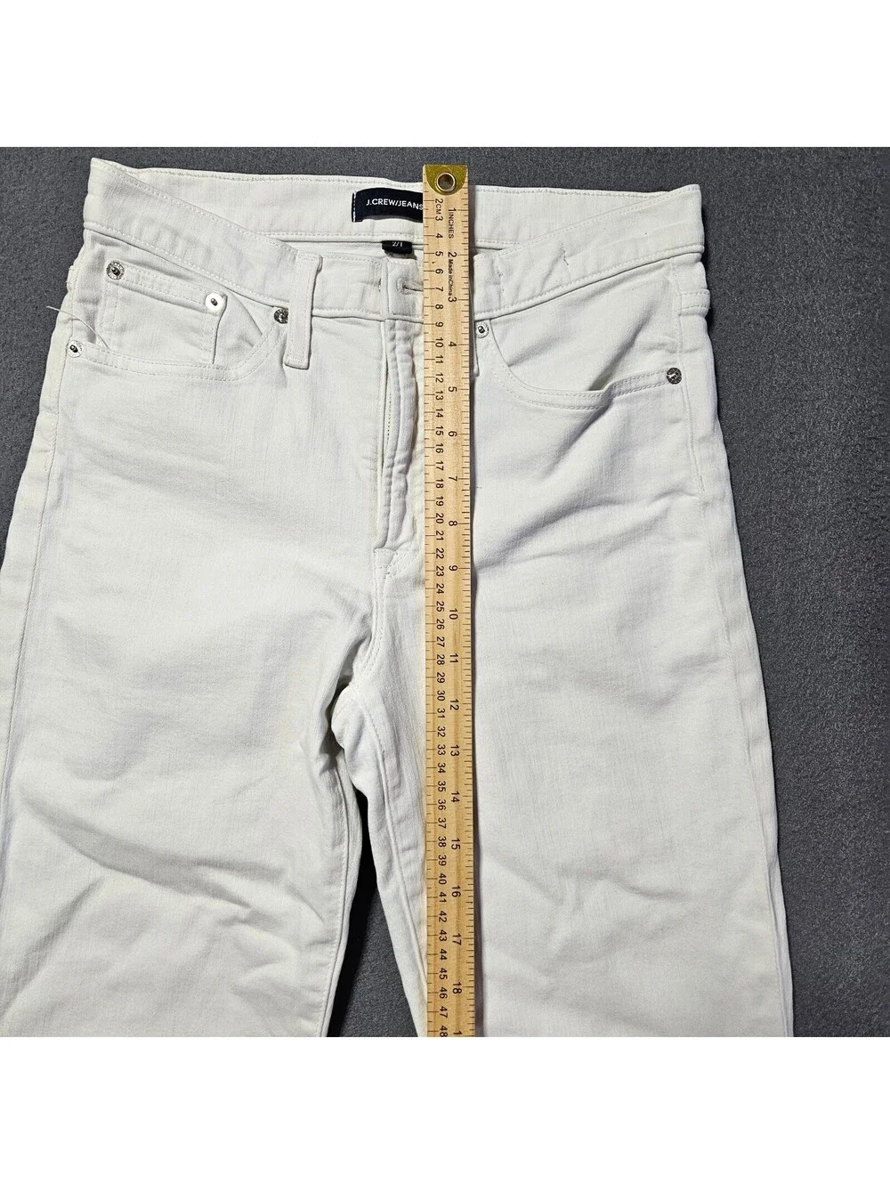 J.Crew Women Skinny Jeans Size 27 Tall White Casual Denim 9